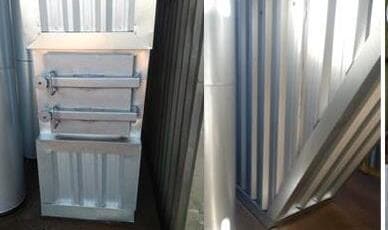 Caixa de equipamento com isolamento térmico em chapa galvanizada