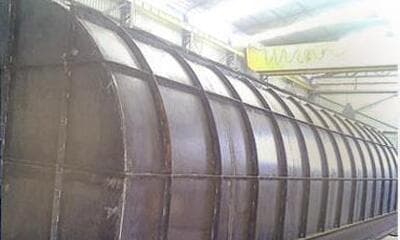 Tanque cilíndrico de grande porte fabricado em chapa preta